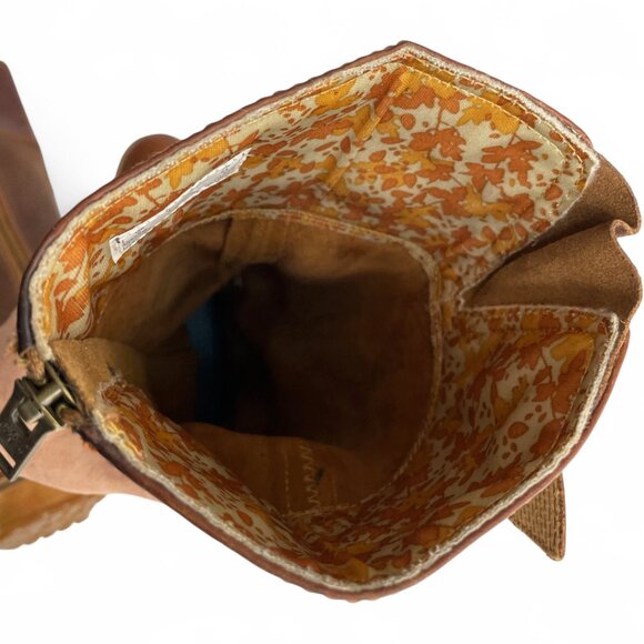 Timberland Bethal Tall Brown Leather Riding Zip Winter Harness Boots Women's 6 - Picture 11 of 14